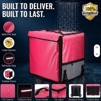 Sac de livraison de nourriture isotherme imperméable avec séparateurs amovibles pour les cyclistes, motards et utilisateurs de scooters, sac thermique