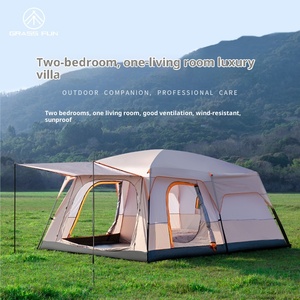 Grande tente de camping familiale pour 8 personnes et plus, imperméable, tente <span class=keywords><strong>en</strong></span> tissu Oxford quatre saisons avec 2 chambres et 1 salon - Product Image 3