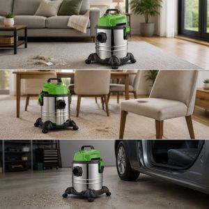 Aspiradora Multifuncional con Filtro HEPA para Húmedo y Seco, Bolsa de 15L/20L de Capacidad, Succión y Soplado, Fácil Limpieza, Alta Eficiencia, Tipo Tambor - Product Image 2