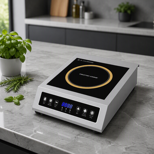 <span class=keywords><strong>Placa</strong></span> de <span class=keywords><strong>Inducción</strong></span> Portátil de 3500W, Un Solo Fuego, Compacta, con Panel de Vidrio Microtile, 220V, para Uso en el Hogar y la Oficina - Product Image 3