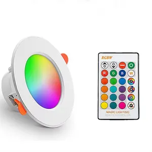 Lampada LED da soffitto da incasso con luce rotonda Smart Home Luminaire RGB dimmerabile faretto AC86V-286VRemote controllare punto colorato