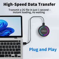 TRANSBLUE Magnétique Mobile Solid State Drive RGB Magnétique Mobile SSD USB3.2 Type C Lecture Haute Vitesse 2000 MB/S PSSD Portable