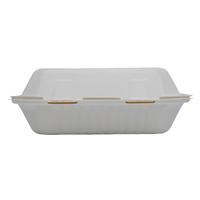 Sans PFAS bagasse de canne à sucre biodégradable récipient alimentaire jetable canne à sucre bagasse boîte d'emballage alimentaire boîte alimentaire en papier de canne à sucre