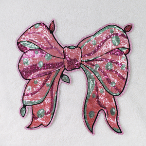 2025 Hot Selling Xoxo Valentine's Day Sequin Patches Iron-On Embroidered Chenille Heart Flower Patches Felt for Hat Decoration - Product Image 3