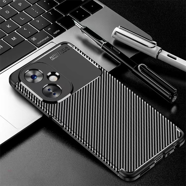 Carbon Fiber Texture Soft TPU Protective Phone Case Airbag Shockproof Cover for OnePlus Ace 5 Pro Ace 5 13R 12 11