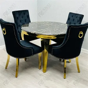 Fanxi Fabriek Huis Eetkamer Meubels Set Eettafel Moderne Eettafels Ronde Eettafel Set Met 4 Stoelen