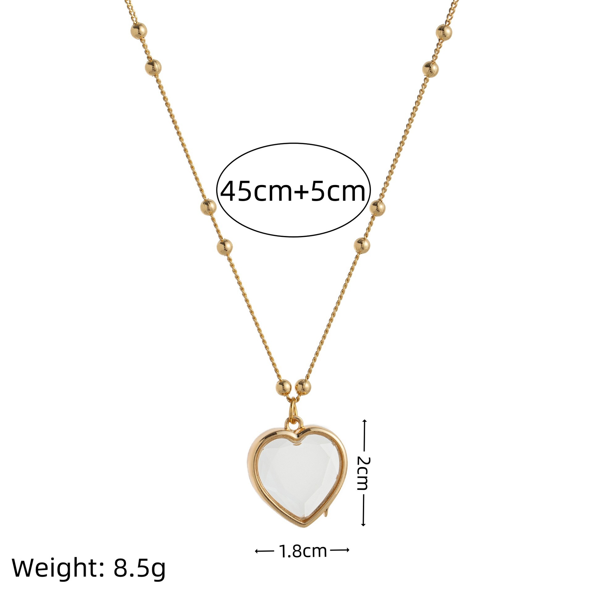 Collana con ciondolo a forma di cuore