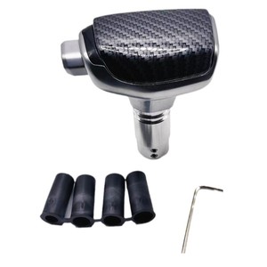 Poignée de levier de vitesse de voiture Chen Can en alliage d'aluminium, texture en fibre de carbone, design ergonomique, ajustement universel - Product Image 4