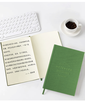 Cuaderno de columna verde A5 respetuoso con el medio ambiente personalizado Material de tela reciclada diario morado cubierta de cuero Beige diario regalo