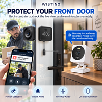 Kit de sécurité Wi-Fi Wistino Tuya avec moniteur bébé filaire, détection de mouvement IA, audio bidirectionnel, système de sécurité Wi-Fi 5G