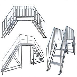 Plataforma de Mantenimiento para Líneas de Ensamblaje, Tipo <span class=keywords><strong>Escalera</strong></span> Arqueada Industrial, para Hospitales, Talleres, Exteriores, de Alta Resistencia, con Capacidad de Carga de 800 kg - Product Image 1