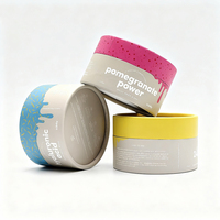 Boîte de rangement cosmétique cylindrique ronde avec logo personnalisé, doublée anti-graisse, en carton biodégradable, pour crème pour le visage