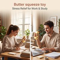 Bâtonnets de beurre dorés moelleux à remontée lente, jouets anti-stress à presser, balles anti-stress pour bureau, cadeaux d'anniversaire