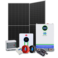 Kit complet d'onduleur solaire hybride hors réseau 6KW 10KW 20KW 30KW avec batterie lithium-ion monocristalline MPPT monophasé/triphasé pour