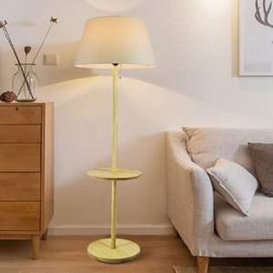 Lampade in legno Lampe au sol <span class=keywords><strong>Wood</strong></span> Nature decora l'illuminazione del pavimento della casa Base in legno lampada da terra TC paralume in tessuto illuminazione del soggiorno - Product Image 4