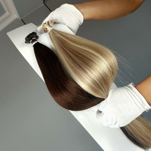 Extensions de cheveux humains russes 100% naturels de qualité supérieure, double trame, 13A, extensions à pointe I, extensions à pointe plate italienne/I/V/U - Product Image 2