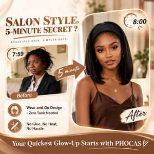 FH Glueless <b>Synthetic</b> Headband Straight Bob <b>Wigs</b> 16inch High Temperature <b>Synthetic</b> Premium Fiber <b>Synthetic</b> <b>Wig</b> - Product Image 5