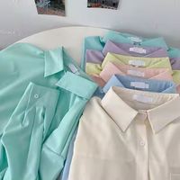 Nouvelle collection de vêtements pour femmes, édition coréenne, haut ample et polyvalent, style rétro, chemise pour femmes, chemise grande taille pour l'hiver, printemps/été
