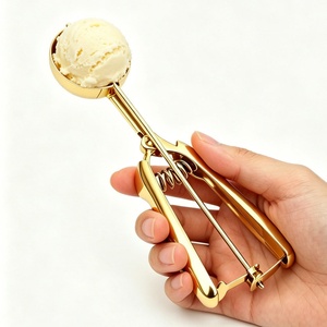 Cuchara para Helado de Acero Inoxidable 304 de Alta Resistencia, con Logotipo Personalizado, Cuchara Premium de Metal para Gelato, Sandía y Puré de Patatas, Venta al por Mayor - Product Image 1