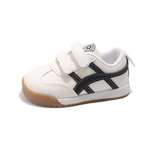 Nouvelles chaussures de sport basses à rayures vert kaki/noir/beige vert pour garçons et filles, chaussures en cuir Forrest Gump pour enfants - Product Image 2