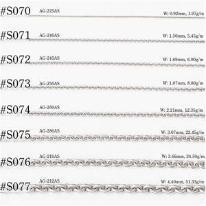 Cadena torcida martillada de Nakagawa Corporation, modelo personalizado, joyería hecha a máquina de moda a la moda, collares para mujer - Product Image 1