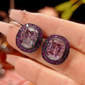 Vintage Eco-friendly Copper Jewellery Sets <b>for</b> Women Wholesale 12*16-10*12mm Dried Rose Cut Cubic Zirconia Bulk Sale Jewelry Set - Product Image 5