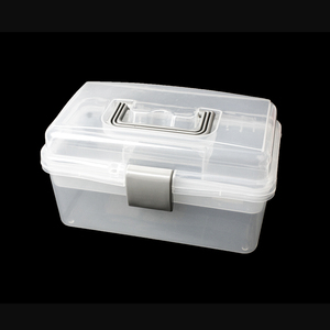 29510 màu xám trong suốt đa mục đích di động dự án trường hợp/Công cụ lưu trữ hộp/Đồ chơi tổ chức với có thể tháo rời khay lưu trữ trường hợp - Product Image 2