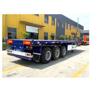 <span class=keywords><strong>Remorque</strong></span> à plateau plat de 20 pieds, 40 pieds, 50 pieds, 53 pieds, 40 pieds, 3, 4, 5 <span class=keywords><strong>essieux</strong></span>, transport de conteneurs, semi-<span class=keywords><strong>remorque</strong></span> à plateau plat, <span class=keywords><strong>remorque</strong></span> de camion à plateau plat à vendre - Product Image 4