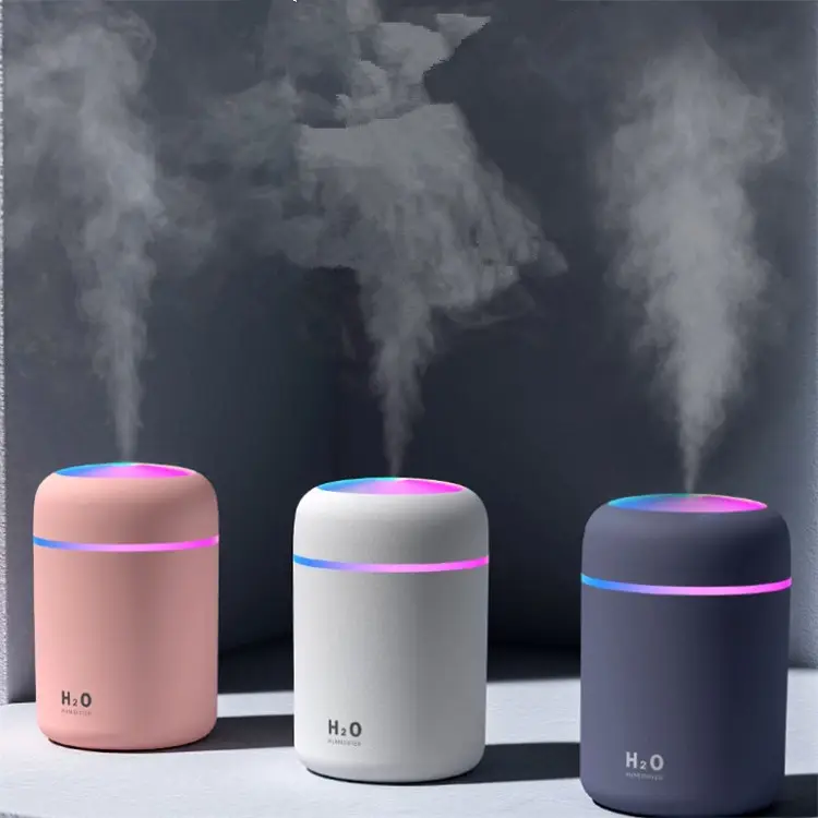 Humidificateur d'air avec port USB, lampe de nuit rotative, diffuseur coloré, pour maison, bureau et voiture