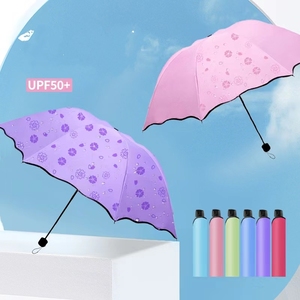 Ô Nở Hoa trong nước chống nắng mưa bảo vệ tia cực tím du lịch Ô cầm tay trường học văn phòng đầy màu sắc - Product Image 1