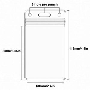 Porte-badges d'identification verticaux rigides, étanches, transparents, en plastique souple, pour cartes de crédit - Product Image 4