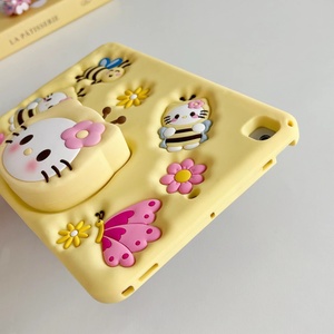 Dễ thương Kitty Bee iPad 10 máy tính bảng Silicone Trường hợp với mở rộng đứng mini 6 chống thả áp dụng - Product Image 4