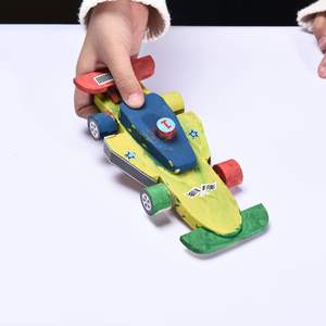 Pezzo di legno per auto da <span class=keywords><strong>corsa</strong></span> combina Kit di pittura fai da te con 10 acquerelli e accessori - Product Image 6