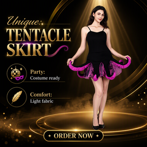 <span class=keywords><strong>Costume</strong></span> de pieuvre pour femme <span class=keywords><strong>adulte</strong></span>, robe en peluche avec tentacules violets, corsage noir en tulle, déguisement de sorcière des mers pour Halloween - Product Image 4
