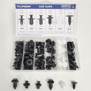 100 adet araba tampon tutucu klipler naylon bağlantı elemanları perçin kiti kapı pervazı Panel klipler tampon itme perçin klipler - Product Image 3