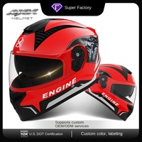 Casque de moto électrique intégral personnalisé AXK-Engine en polypropylène certifié DOT pour homme – Meilleure vente Chine