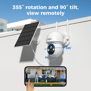 Système de caméra de sécurité sans fil alimenté par panneau solaire Dmoe de type balle avec moniteur LCD 10 pouces 4MP 10CH 4K <span class=keywords><strong>NVR</strong></span> Kit audio bidirectionnel - Product Image 4