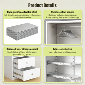 פשוט מודפס מרפסת/חדר שינה דלת דלת חדר שינה, ארון פלדה חיצונית ארון מתכת לאכסניה או לשימוש ביתי - Product Image 5