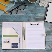 Porte-documents professionnel AMARUI en cuir PU avec impression UV, organiseur pour documents format légal/lettre, pour CV/document