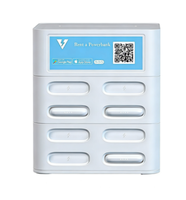 Borne de recharge autonome pour banques d'alimentation partagées, pour usage commercial extérieur