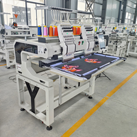 Máquinas de Bordar Computarizadas Dahao de 2 Cabezas, Máquinas Industriales de Coser y Bordar para Diseño de Gorras y Camisetas, Impresión y Bordado