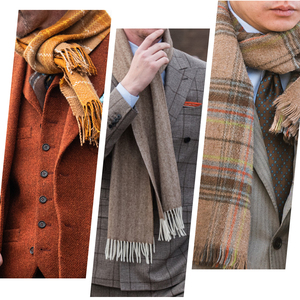 पीले रंग के अनुकूलित महिलाओं के सर्दियों के स्कार्फ ऊन बेज टार्टन ने सर्दियों के लिए टुकड़े टुकड़े टुकड़े - Product Image 5