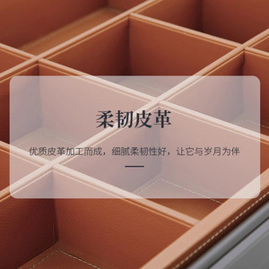 Leather Jewelry <b>Box</b> Multifunctional <b>Storage</b> Organizer Telescopic <b>Drawer</b> Wardrobe Accessory Hardware 1st Floor Use - Product Image 3