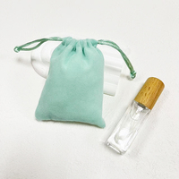 ZXF Vente en gros de sacs en velours à cordon de serrage personnalisés avec logo, couleur unie, 5*7 cm, pour bijoux, cosmétiques, cadeaux