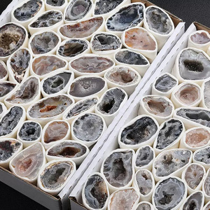 Chất lượng cao geode mã não nguyên hộp tinh thể tự nhiên mẫu đá quý khoáng sản để chữa bệnh trang trí - Product Image 1