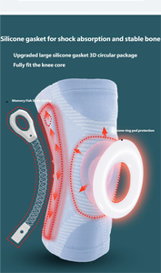 Genouillère de protection professionnelle unisexe pour le sport, le basketball et la course, avec stabilisateurs latéraux pour déchirure du ménisque - Product Image 3