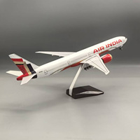 Modèle d'avion en résine Boeing 777-300ER Air India à l'échelle 1/158 de 47 cm avec trains d'atterrissage