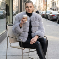 Nouvelle Collection 2026 – Manteau en Véritable Fourrure de Renard Confortable et Chaud pour Femme – Idéal Hiver et Automne – Manteau en Fourrure Naturelle de Renard – Manteau en Cuir