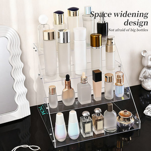 Soporte de almacenamiento de maquillaje de Colonia transparente personalizado al por mayor Trey 3 4 5 niveles joyería Perfume estantes de almacenamiento para el hogar - Product Image 4