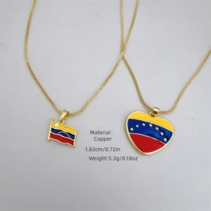 Collar con Colgante de <span class=keywords><strong>Mapa</strong></span> de Venezuela en Cobre Chapado en Oro de 18K, Estilo Lindo y Clásico Minimalista - Product Image 6